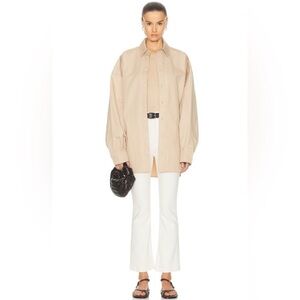 MOTHER The Hustler Patch Pocket Flood Denim Jeans In Wash: CREAM PUFFS